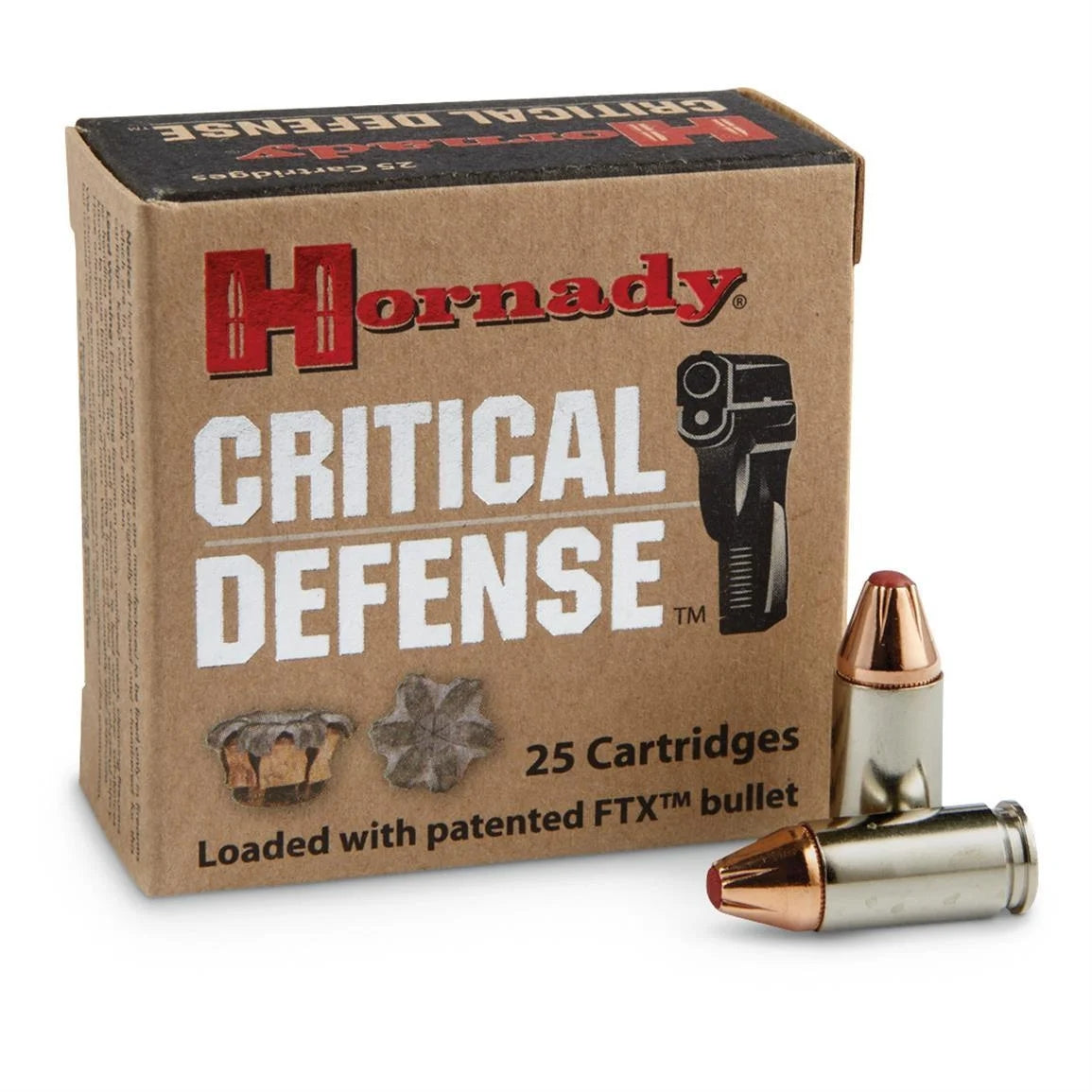 Hornady Critical Defense Lite, 9mm, FTX, 100 Grain