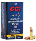 CCI QUIET-22, .22LR, Segmented Hollow Point, 40 Grain