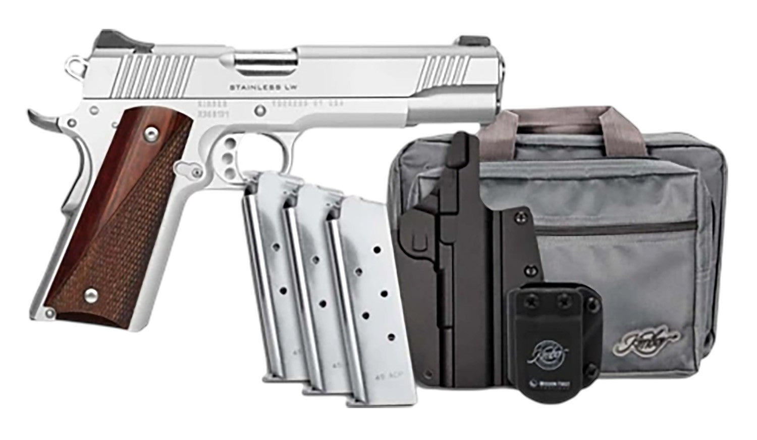 Kimber Mfg, Inc Stainless LW Bundle 45 ACP 8+1 5" Match Grade Barrel 3700852
